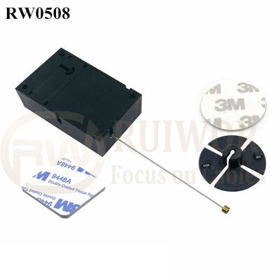 RW0508 Cuboid Anti Theft Pull Box With Dia 38mm Circular Sticky Flexible ABS Plate Used In Radian Surface Products