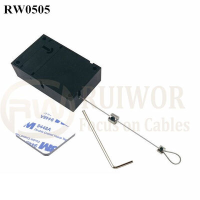 RW0505 Cuboid Anti Theft Pull Box with Adjustalbe Lasso Loop End by small Lock and Allen Key