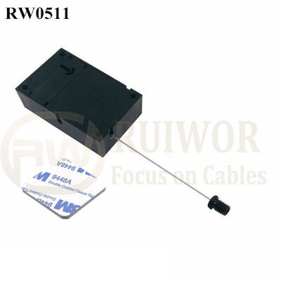 RW0511 Cuboid Anti Theft Pull Box With M6x8MM Or M8x8MM Or Customized Flat Head Screw Cable End Used For Product Positioning