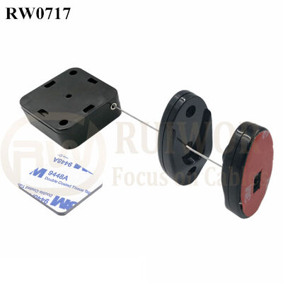 RW0717 Square Retractable Cable Plus Magnetic Cable Holder For Mobile Phone Security Retail Display