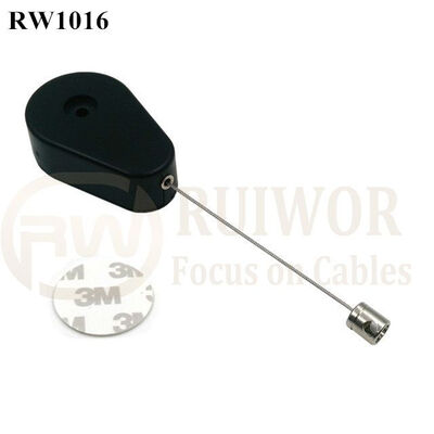 RW1016 Drop-Shaped Retail Retractable Security Tether Plus Side Hole Hardwar Terminal