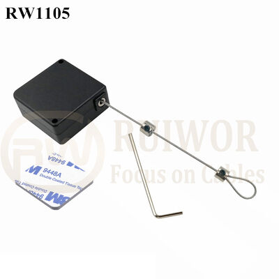 RuiWor RW1105 Glasses Anti Theft Retractable Cable Pull Box Ring Retractor Reel USB Flash Drive Anti-Theft Cable