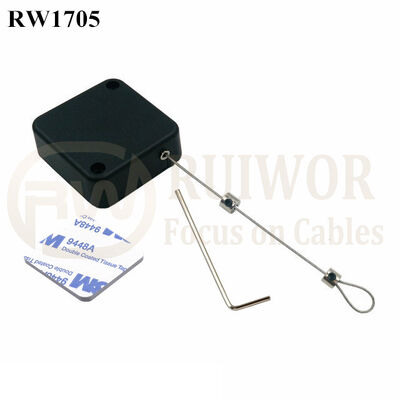 RW1705 Square Security Tether Plus Adjustalbe Lasso Loop End By Small Lock And Allen Key