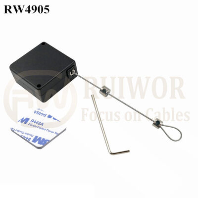 RW4905 Square Ratcheting Retractable Tether Plus Ratchet Function Plus Adjustalbe Lasso Loop End By Small Lock And Allen Key