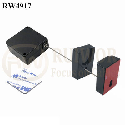 RW4917 Square Ratcheting Retractable Tether Plus Ratchet Function And Magnetic Clasps Cable Holder