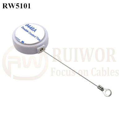 RW5101 Round Mini Anti Lost Recoiler Eyelet Terminal With Ring Terminal Inner Hole 3mm 4mm 5mm For Option