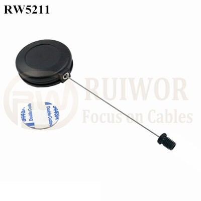 RW5211 Round Anti Theft Retractor Plus M6x8MM /M8x8MM Or Customized Flat Head Screw Cable End