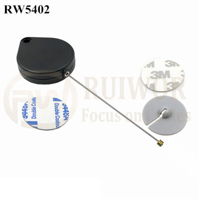 RW5402 Heart-Shaped Security Pull Box Plus Dia 30mm Circular Adhesive ABS Plate