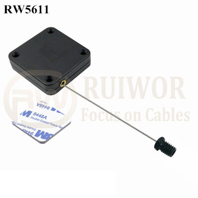 RW5611 Square Heavy Duty Retractable Cable Plus M6x8MM /M8x8MM Or Customized Flat Head Screw Cable End