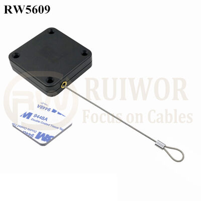 RW5609 Square Heavy Duty Retractable Cable Plus Size Customizable Fixed Loop End