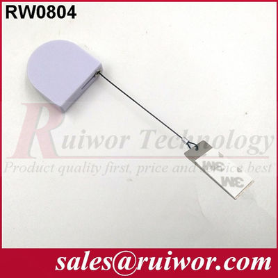 RUIWOR RW0804 D-shaped Mini Anti-theft Recoiler with Clinging Dog Tag End supplier