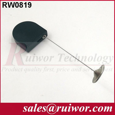 RUIWOR RW0819 D-shaped Mini Cable Retractor with 22mm Adhesive Metal Round Plate End supplier