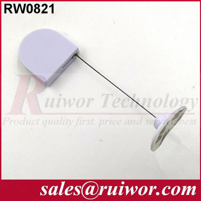 RUIWOR RW0821 D-shaped Mini Anti-theft Recoiler with flexible Adhesive Plate End supplier