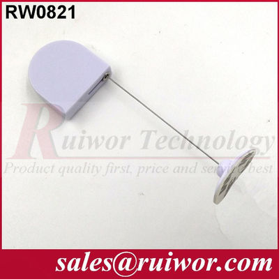 RUIWOR RW0821 D-shaped Mini Anti-theft Recoiler with flexible Adhesive Plate End supplier