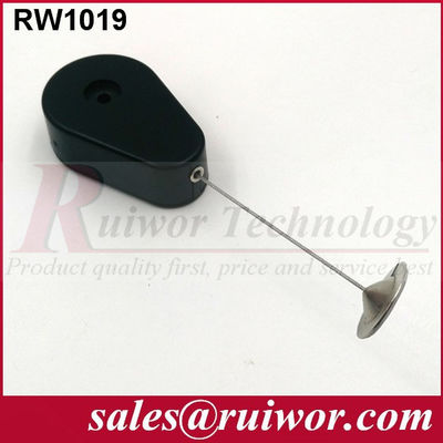RUIWOR RW1019 Drop-shaped Anti-theft Recoiler with 22mm Metal Round Clinging Plate End supplier