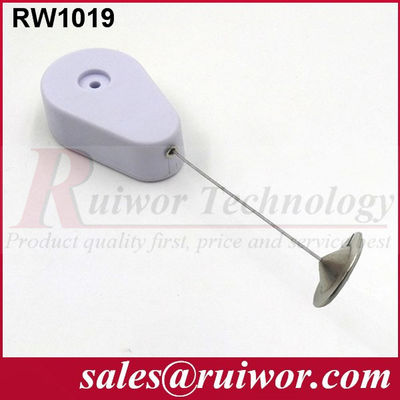 RUIWOR RW1019 Drop-shaped Anti-theft Recoiler with 22mm Metal Round Clinging Plate End supplier