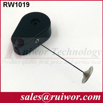 RUIWOR RW1019 Drop-shaped Anti-theft Recoiler with 22mm Metal Round Clinging Plate End supplier