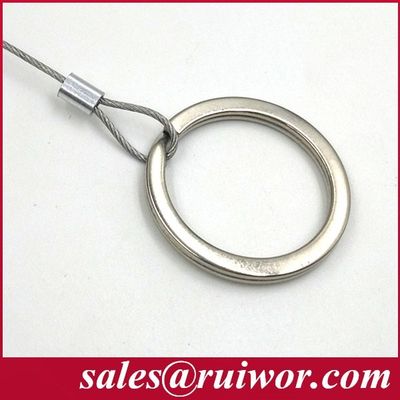 RUIWOR RW0014 Customizable Demountable Key Ring Cable End work with Anti Theft Pull Box / Retractable Security Tether supplier