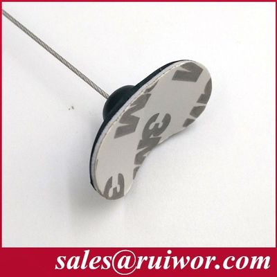RUIWOR RW0021 Adhesive Flexible Rubbe Plate work with Anti Theft Pull Box / Retractable Security Tether / Cable Recoiler supplier
