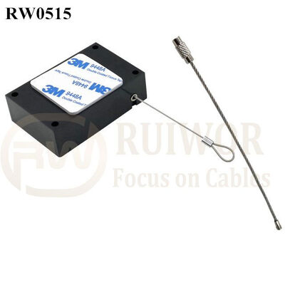 RW0515 Cuboid Anti Theft Pull Box With Size Customizable Wire Rope Ring Catch