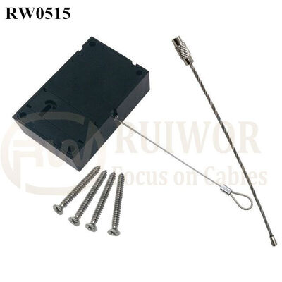 RW0515 Cuboid Anti Theft Pull Box With Size Customizable Wire Rope Ring Catch