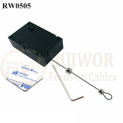 RW0505 Cuboid Anti Theft Pull Box with Adjustalbe Lasso Loop End by small Lock and Allen Key
