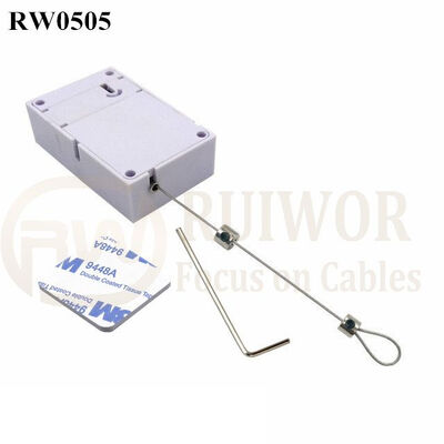 RW0505 Cuboid Anti Theft Pull Box with Adjustalbe Lasso Loop End by small Lock and Allen Key