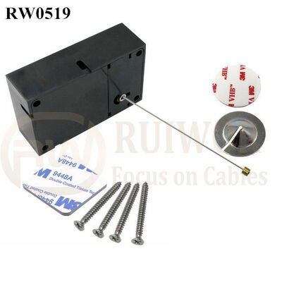 RW0519 Cuboid Anti Theft Pull Box With Dia 22mm Circular Sticky Metal Plate Used In Consumer Electronics Store