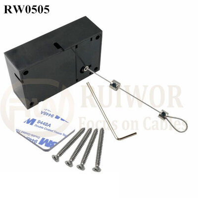 RW0505 Cuboid Anti Theft Pull Box with Adjustalbe Lasso Loop End by small Lock and Allen Key