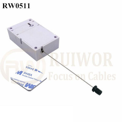 RW0511 Cuboid Anti Theft Pull Box With M6x8MM Or M8x8MM Or Customized Flat Head Screw Cable End Used For Product Positioning