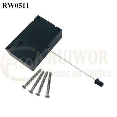 RW0511 Cuboid Anti Theft Pull Box With M6x8MM Or M8x8MM Or Customized Flat Head Screw Cable End Used For Product Positioning