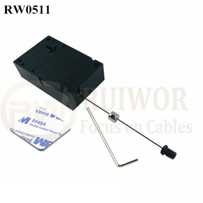 RW0511 Cuboid Anti Theft Pull Box With M6x8MM Or M8x8MM Or Customized Flat Head Screw Cable End Used For Product Positioning
