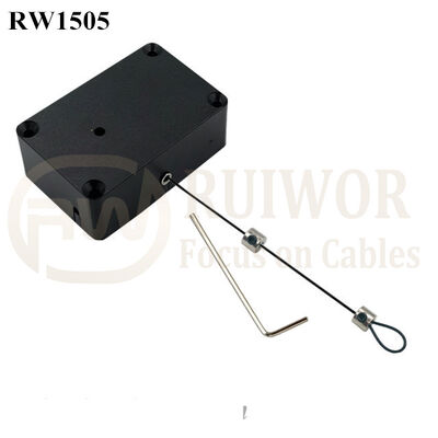 RW1505 Cuboid Multifunctional Retractable Cable With Adjustalbe Lasso Loop End By Small Lock And Allen Key
