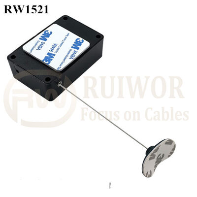 RW1521 Cuboid Multifunctional Retractable Cable With Retractable Cable And 33x19MM Oval Sticky Flexible Rubber Tips Cable End