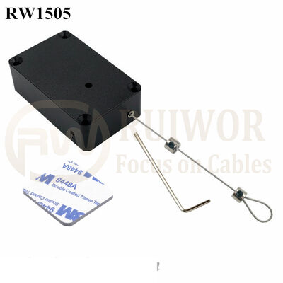 RW1505 Cuboid Multifunctional Retractable Cable With Adjustalbe Lasso Loop End By Small Lock And Allen Key