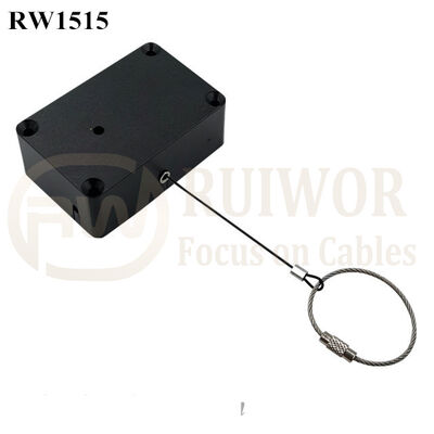 RW1515 Cuboid Multifunctional Retractable Cable With Size Customizable Wire Rope Ring Catch