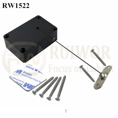 RW1522 Cuboid Multifunctional Retractable Cable With 10x31MM Two Screw Perforated Oval Metal Plate Connector Installed By Screw