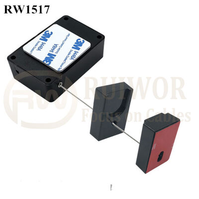 RW1517 Cuboid Multifunctional Retractable Cable With Magnetic Clasps Holder End For Mobile Phone Retail Security Display
