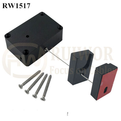 RW1517 Cuboid Multifunctional Retractable Cable With Magnetic Clasps Holder End For Mobile Phone Retail Security Display
