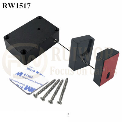 RW1517 Cuboid Multifunctional Retractable Cable With Magnetic Clasps Holder End For Mobile Phone Retail Security Display