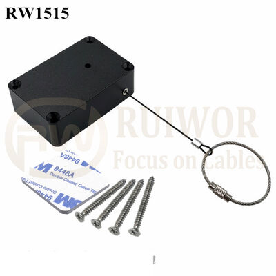 RW1515 Cuboid Multifunctional Retractable Cable With Size Customizable Wire Rope Ring Catch