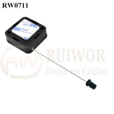 RW0711 Square Retractable Cable Plus M6x8MM /M8x8MM Or Customized Flat Head Screw Cable End