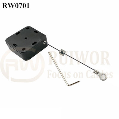 RW0701 Square Retractable Cable Plus Ring Terminal Inner Hole 3mm 4mm 5mm For Option