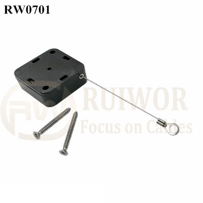 RW0701 Square Retractable Cable Plus Ring Terminal Inner Hole 3mm 4mm 5mm For Option
