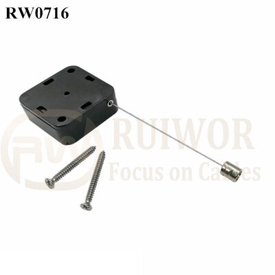 RW0716 Square Retractable Cable Plus Side Hole Hardwar Tether Cord End As Tethered Item