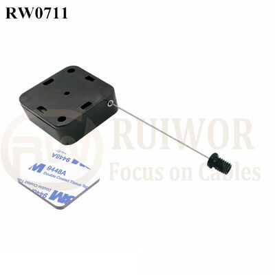 RW0711 Square Retractable Cable Plus M6x8MM /M8x8MM Or Customized Flat Head Screw Cable End