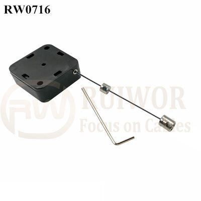 RW0716 Square Retractable Cable Plus Side Hole Hardwar Tether Cord End As Tethered Item