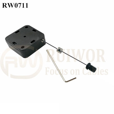 RW0711 Square Retractable Cable Plus M6x8MM /M8x8MM Or Customized Flat Head Screw Cable End