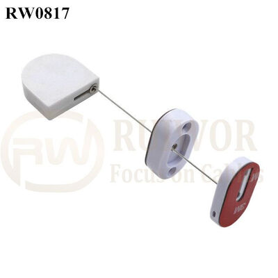 RW0817 D-Shaped Small Retractable Tether Plus Magnetic Clasps For Electronic Parts Store Security Display