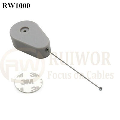 RW1000 Drop-Shaped Retractable Security Tether With Connectors For Several Product Positioning Display